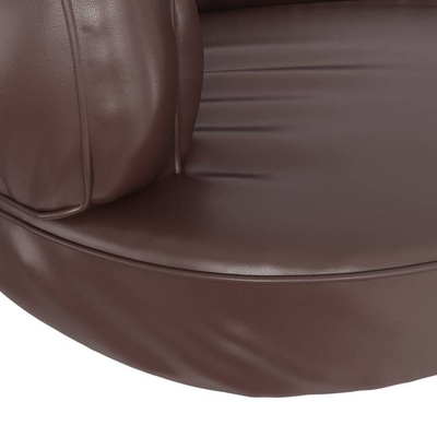 vidaXL Ergonomiczne legowisko dla psa, brąz, 88x65 cm, sztuczna skóra