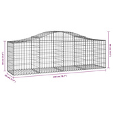 Kosze gabionowe, 14 szt, 200x50x60/80 cm, galwanizowane żelazo