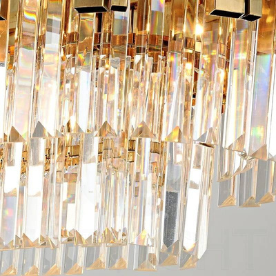 Żyrandol EMPIRE DOUBLE GOLD Chandeliers  lampa sufitowa wisząca kryształowa glamour nowojorski nowowczesny okrągły 80 cm