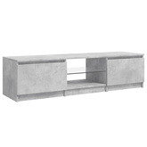 vidaXL Szafka pod TV z LED, szarość betonu, 140x40x35,5 cm