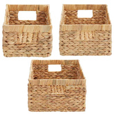 Kosze do przechowywania 3 pcs Naturalny Hiacynt wodny