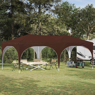 Namiot imprezowy rozkładany 575 x 288 x 245 cm brązowy
