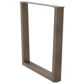 Nogi do stołu jadalnego w kształcie litery V 2 szt. Naturalna stal 90x(72-73,3) cm Stal