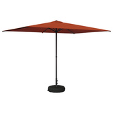 Parasol ogrodowy z podstawą 200 x 300 cm Poliester Prostokątny