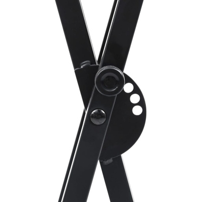 Statyw pod keyboard z podwójną ramą i taboretem, czarny