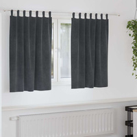 Zasłony zaciemniające 2 pcs Jasnoszary 140 x 140 cm Aksamit