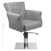 Hair System fotel fryzjerski BER 8541 szary  125411