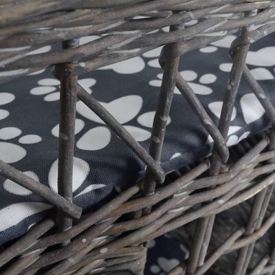 vidaXL Wiklinowy drapak dla zwierząt domek/legowisko z poduszką