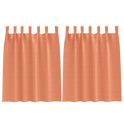 Firany blackout z kółkami 2 pcs terakota 140 x 140 cm Poliester
