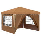 Namiot imprezowy rozkładany 288 x 288 x 245 cm Beżowy