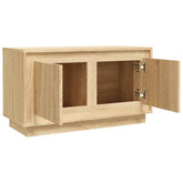 vidaXL Szafka pod TV, dąb sonoma, 80x35x45 cm, materiał drewnopochodny