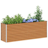 Podniesiona rabata ogrodowa 195 x 50 x 68 cm Stal Galwanizowana