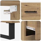 Highboard 2 szt. Dąb rzemieślniczy 69,5 x 34 x 180 cm