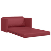 Sofa Bed Czerwone wino 124 x 71 x 78 cm Sztuczna skóra