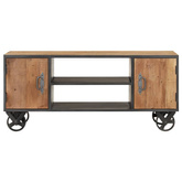 vidaXL Szafka pod TV, 110 x 30 x 49 cm, lite drewno z odzysku