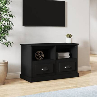 vidaXL Szafka pod TV, czarna, 80x35x50 cm, materiał drewnopochodny