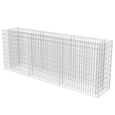 vidaXL Podwyższona donica gabionowa, galwanizowana stal, 270x50x100 cm