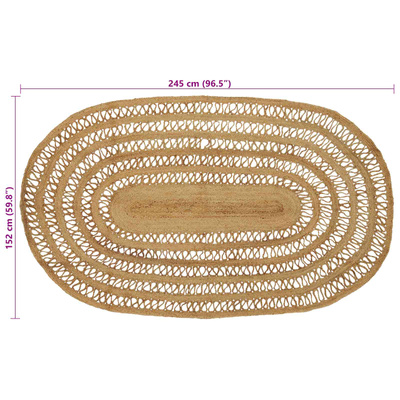 Dywany pokojowe naturalny 152 x 245 cm Juta