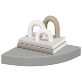 vidaXL Narożne półki ścienne, 4 szt., szare, 25x25x3,8 cm, MDF