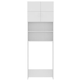 Szafka na pralkę, biała 64x25,5x190 cm, materiał drewnopochodny