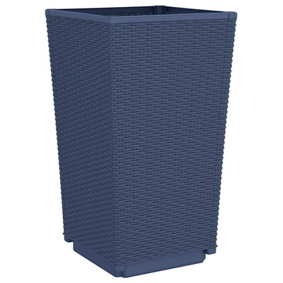 Donice ogrodowe, 2 szt., niebieskoszare, 32,5x32,5x57, PP