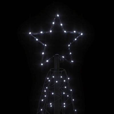 vidaXL Choinka stożkowa, 200 zimnych białych LED, 70x180 cm