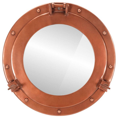 vidaXL Lustro wiszące w kształcie bulaja, ?38 cm, aluminium i szkło