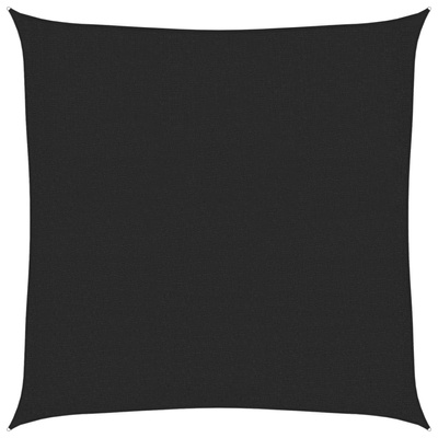 Żagiel przeciwsłoneczny, 160 g/m?, czarny, 3x3 m, HDPE