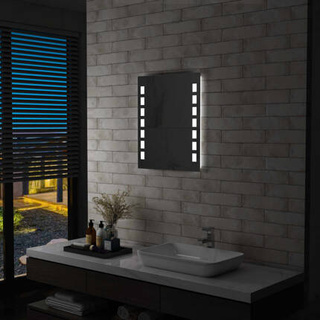 vidaXL Ścienne lustro łazienkowe z LED, 50 x 60 cm model standard