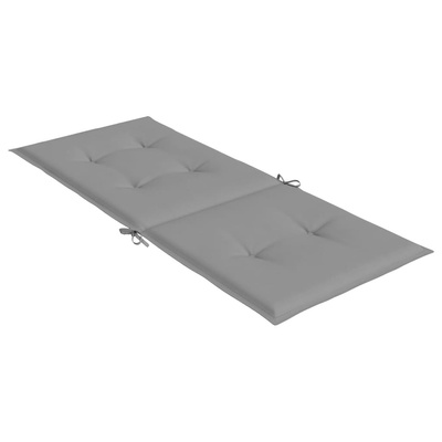 vidaXL Poduszki na krzesła ogrodowe, 6 szt., szare, 120x50x3 cm