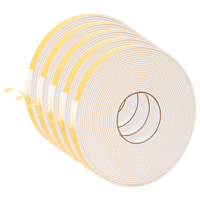 Taśma samoprzylepna z pianki 5 szt. Biały 15mm x 10m Pianka CR