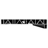 Parapet okienny Czarny z rysunkiem drewna 140 x 20 x 4,5 cm PVC
