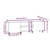 vidaXL Szafka pod TV, szarość betonu, 150x30x50 cm