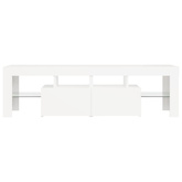 vidaXL Szafka pod TV z oświetleniem LED, biała, 140x36,5x40 cm