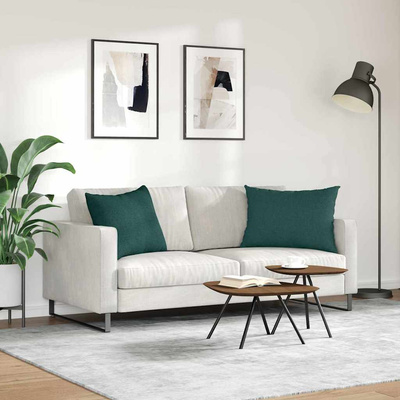 Poduszki na sofę 2 pcs Ciemna zieleń 70 x 50 cm tkanina