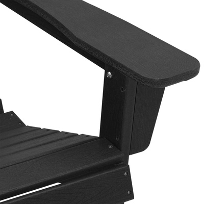 Krzesło Adirondack Czarny HDPE
