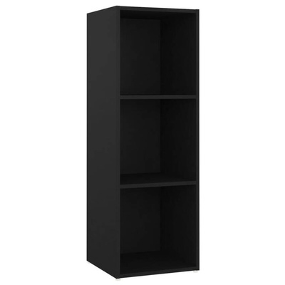 vidaXL Szafka pod TV, czarna, 107x35x37 cm, materiał drewnopochodny
