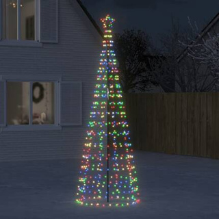 vidaXL Choinka z lampek, z kołkami, 570 kolorowych LED, 300 cm