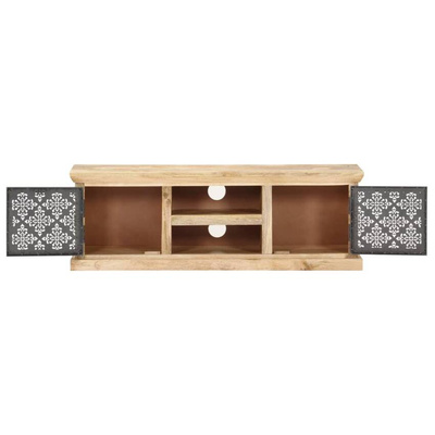 vidaXL Szafka pod TV ze stalowymi drzwiami, 120x30x40 cm, drewno mango