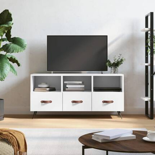 vidaXL Szafka pod TV, biała, 102x36x50 cm, materiał drewnopochodny wariant 5