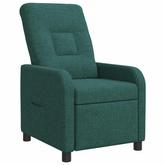 Fotel recliner Ciemnozielony tkanina