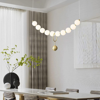 Lampa wisząca Abigali Pontti Big1 30W złoty/mleczne kule