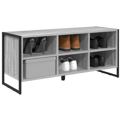 Szafka na buty z przechowywaniem Szary Sonoma 100 x 35 x 44 cm