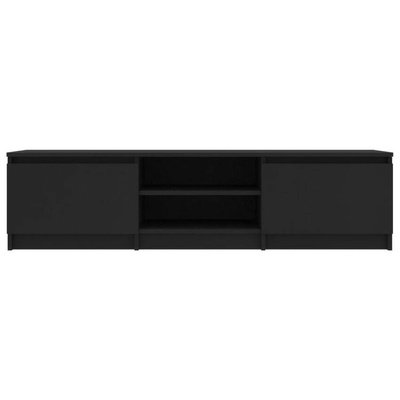 vidaXL Szafka pod TV, czarna, 140x40x35,5 cm, materiał drewnopochodny
