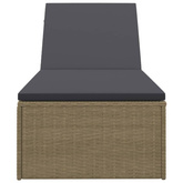 vidaXL Leżak z polirattanu, brązowo-ciemnoszary