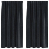 Zasłony zaciemniające 2 pcs Czarny 140 x 175 cm Aksamit