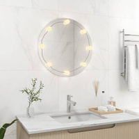 vidaXL Lustro ścienne z lampkami LED, okrągłe, szklane wariant 4