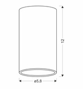 Lampa sufitowa tuba czarno złota metalowa GU10 pojedyncza