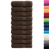 Ręczniki premium, SOLUND, 10 szt., brązowe, 50x100 cm, 600 g/m?
