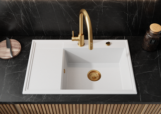 Zlewozmywak Felicja 79P 01 / biały arktyczny